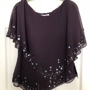 Sequined Tunic burgundy